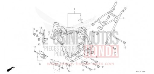 FRAME BODY CRF150RBS de 2025